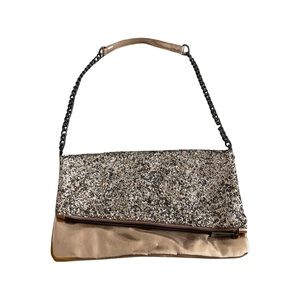 Express glitter clutch